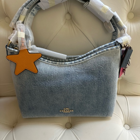 Coach Laurel Loved Denim Purse W/Charms,New! - Picture 2 of 10